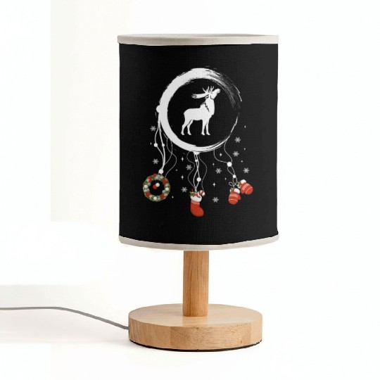Winter dreamcatcher Christmas Moose Fabric Lamps