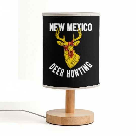 New Mexico Deer Hunting Buck Stag Hunter Fabric Lamps