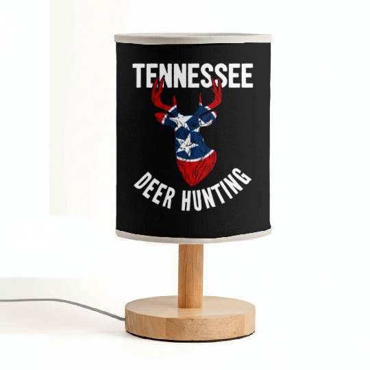 Tennessee Deer Hunting Buck Stag Hunter Fabric Lamps