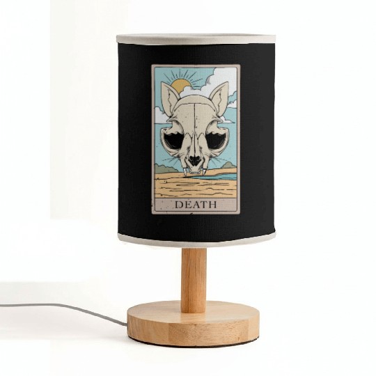 Cat Death Tarot Card Design for a Tarot Card Read Fabric Lamps