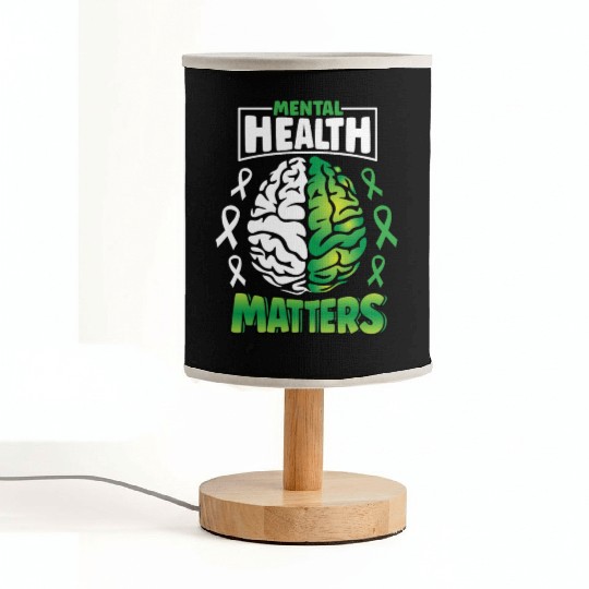Mental Health Matters Spread Awareness Brain Fabric Lamps