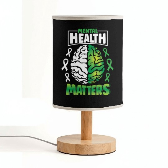Mental Health Matters Spread Awareness Brain Fabric Lamps