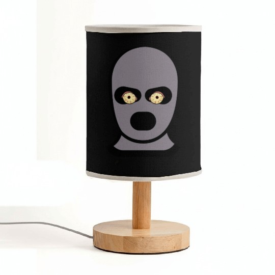 grey thief ski mask Fabric Lamps