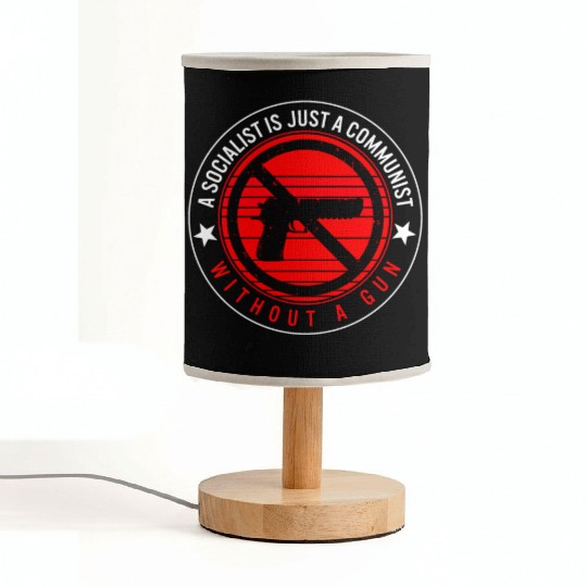 Socialist Is Just A Communist Gun Fabric Lamps,