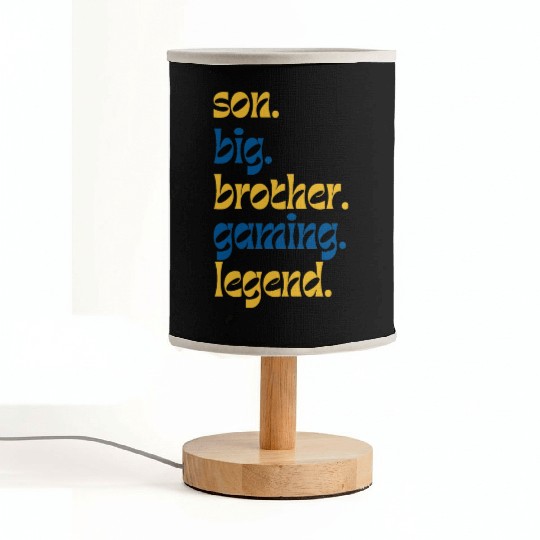 SON BROTHER GAMING LEGEND for gamer typography Fabric Lamps