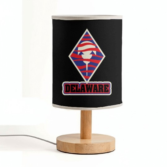 US States DELAWARE Fabric Lamps
