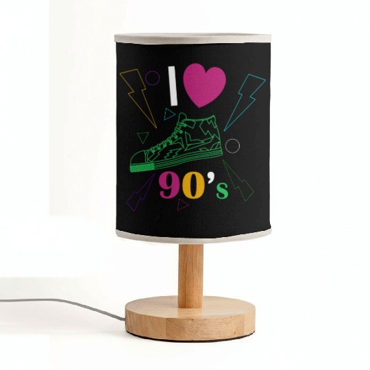 1990's 90s I Heart Nineties I Love the 90's Old Fabric Lamps