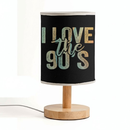 1990's 90s I Heart Nineties I Love the 90's Old Fabric Lamps