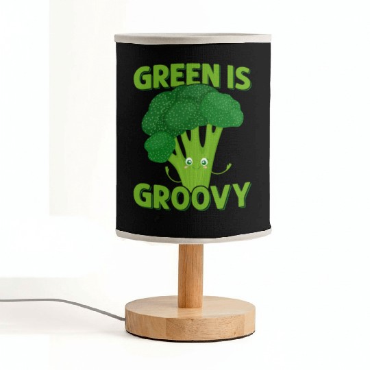 Green Is Groovy Broccoli Vegetable Fabric Lamps