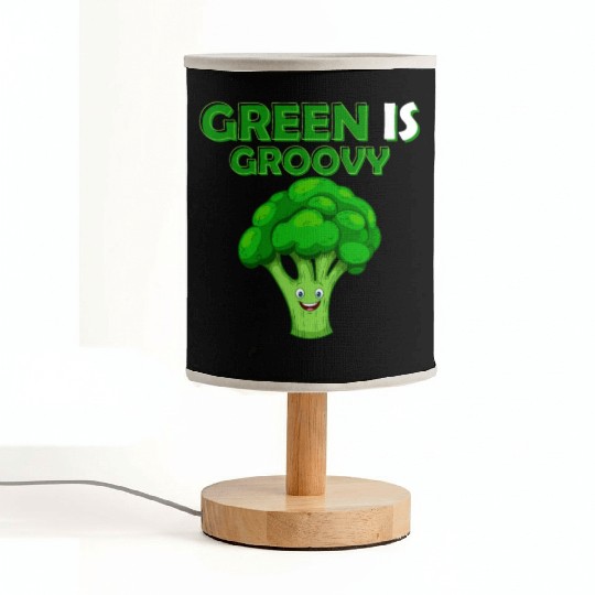 Green Is Groovy Vegetable Broccoli Fabric Lamps