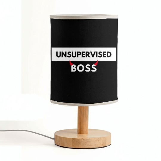 UNSUPERVISED BOSS FUNNY CUTE DESIGN Fabric Lamps