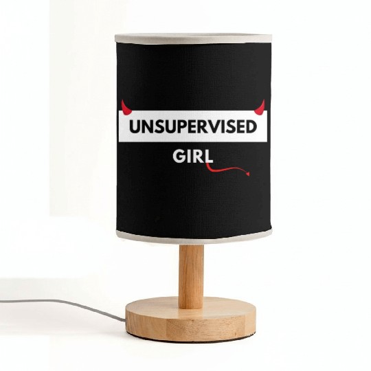 UNSUPERVISED GIRL FUNNY CUTE DESIGN Fabric Lamps