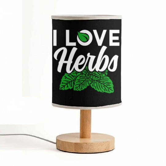 I Love Herbs Herbalist Gardening Herbalism Herb Fabric Lamps