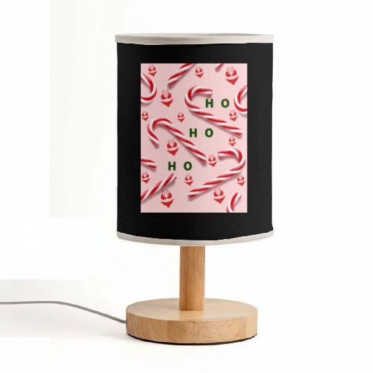 Funny Christmas Candy Canes Fabric Lamps