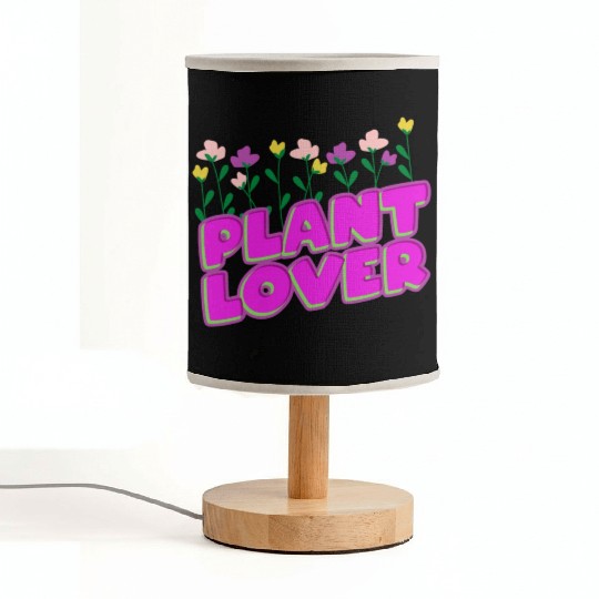 Nature Plant Lover Purple with Flower Garden Fabric Lamps