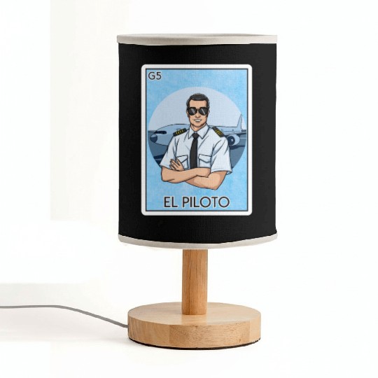El Piloto The Pilot Card Mexican Lottery Card Fabric Lamps