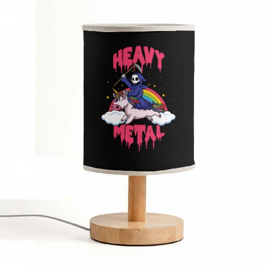 Grim Unicorn Rainbow Metal Music Heavy Rock Fabric Lamps