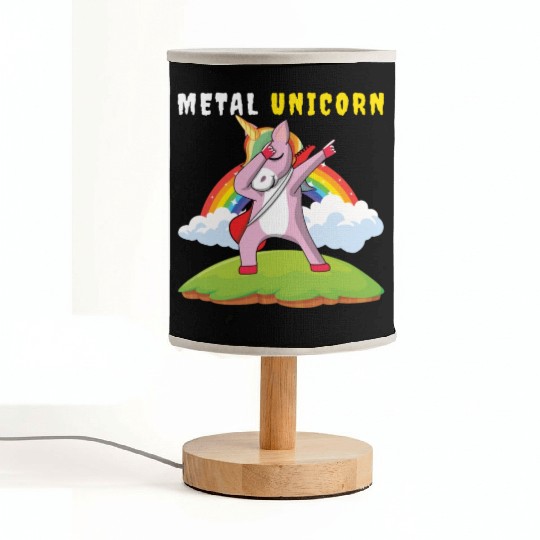 Dabbing Unicorn Rainbow Metal Music Heavy Rock Fabric Lamps