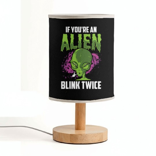 If You're An Alien Blink Twice Space Astronaut Fabric Lamps