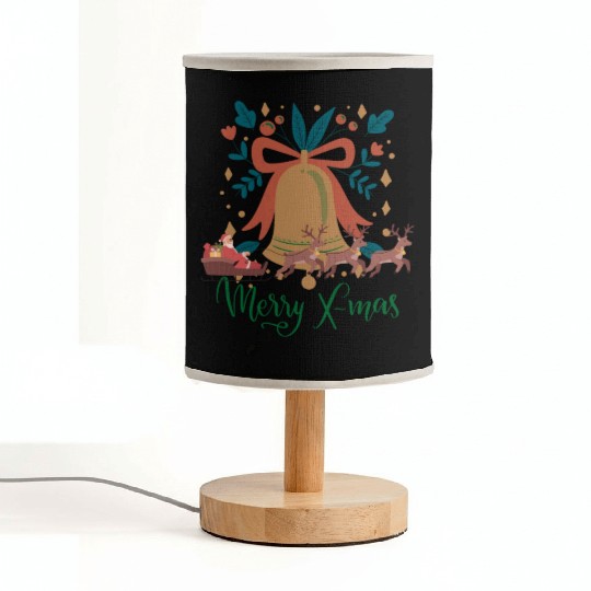 Jingle Bells Merry Christmas Fabric Lamps