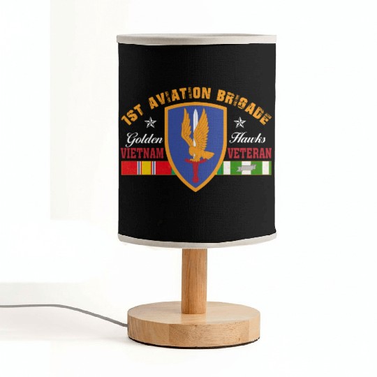 1st Aviation Brigade Vietnam Veteran Golden Hawks Fabric Lamps