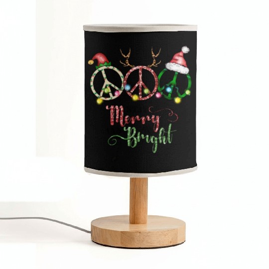 Xmas Christmas Stay Merry and Bright Fabric Lamps