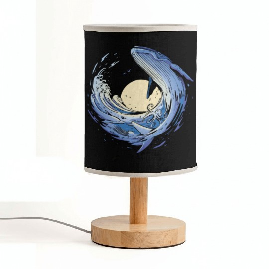 Big whale sea sailing Big whale sea sailing inspir Fabric Lamps