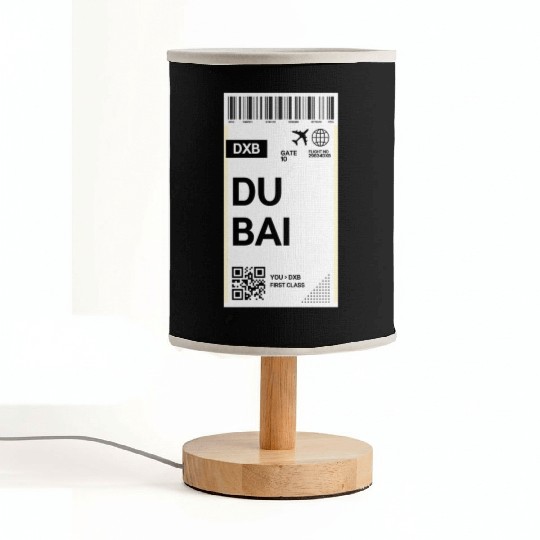 Destination Dubai Airport Travel pass Fabric Lamps