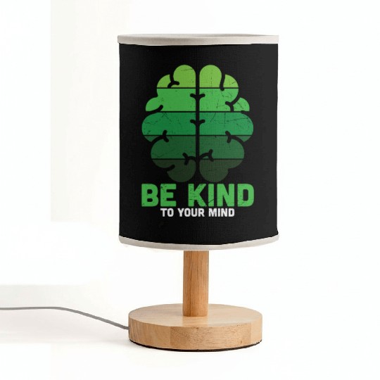 Be Kind To Your Mind Green Mental Health Fabric Lamps
