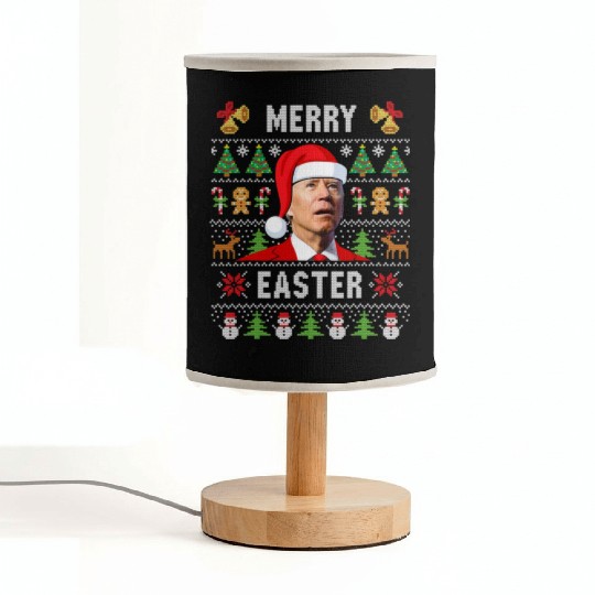 Funny Joe Biden Happy Easter Ugly Christmas Fabric Lamps