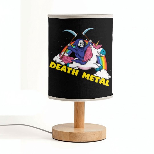 Skeleton Unicorn Rainbow Metal Music Lover Fabric Lamps