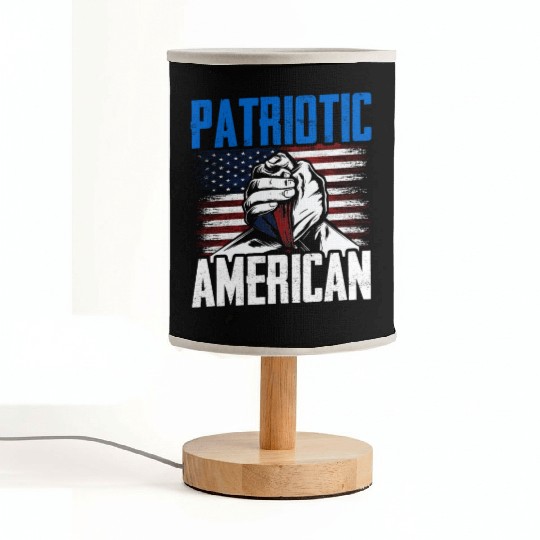 Patriotic American US Patriot USA Fabric Lamps