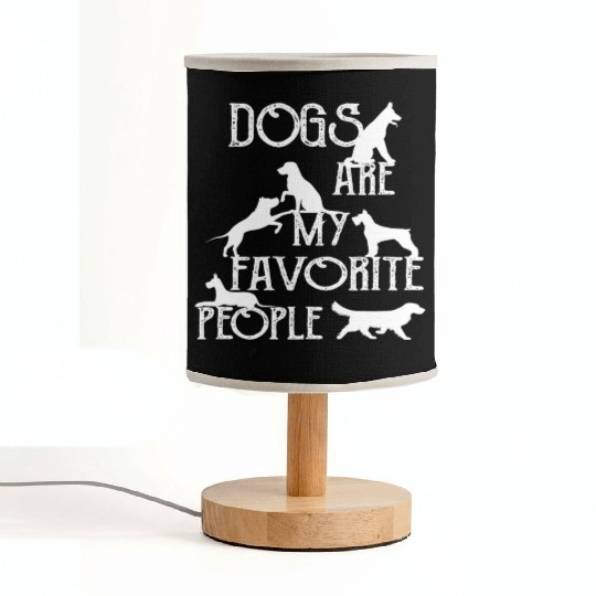 Dogs Are My Favorite People Fabric Lamps