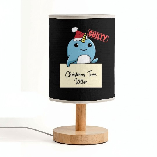 Narwhal christmas funny prison Fabric Lamps