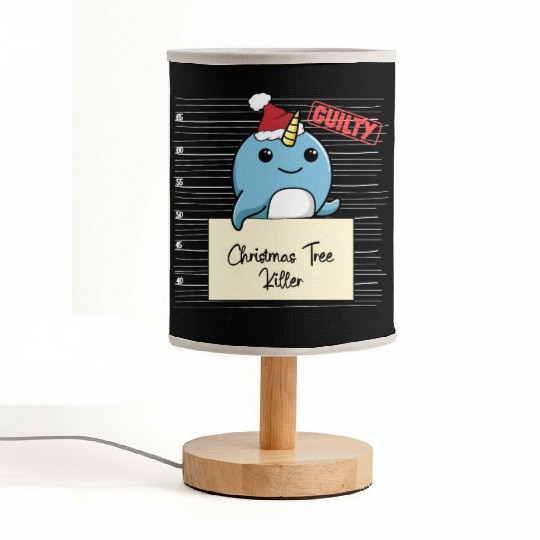 Narwhal christmas funny prison Fabric Lamps