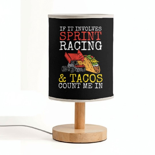 Tacos & Sprint Car Racing Racer Taco Mexican Food Fabric Lamps