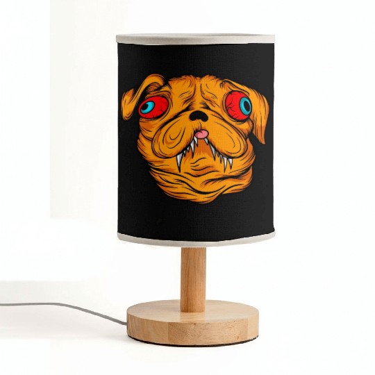 Funny Scary Red Eyes Dog Owners Pet Lover Gifts Fabric Lamps