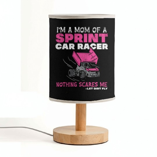 Mom Of A Sprint Car Racer Race Day Driver Mother P Fabric Lamps