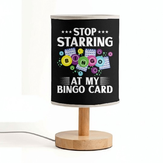 Bingo Card Game Grandma Bingo Player Bingo Cards Fabric Lamps