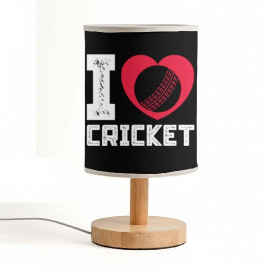 I Love Heart Cricket Fabric Lamps