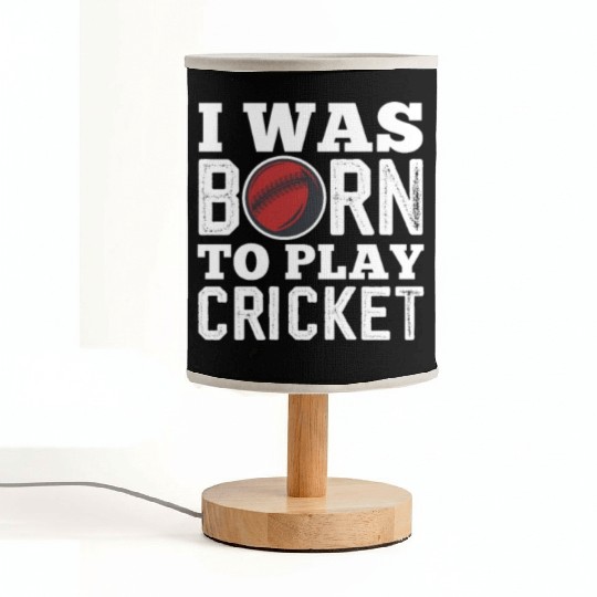 I Was Born To Play Cricket Fabric Lamps