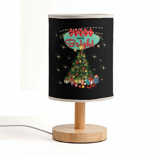 Merry and Bright Retro Christmas Fabric Lamps