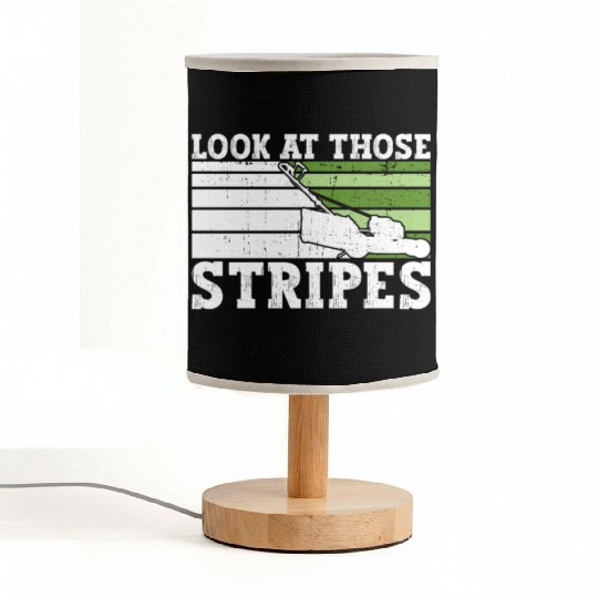 Look At Those Stripes - Lawn Mowing Funny Dad Lawn Fabric Lamps