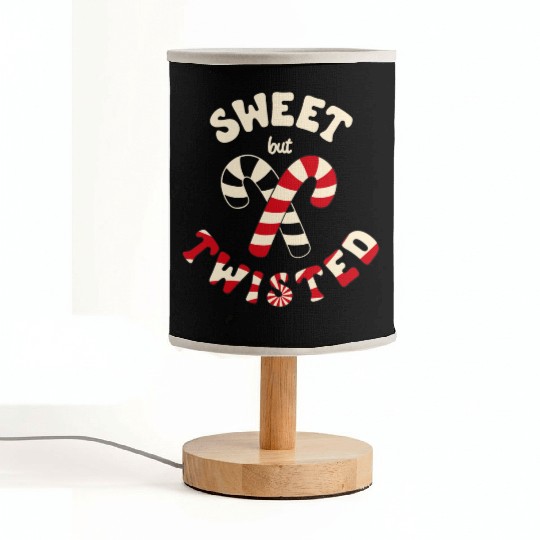 Sweet but twisted candy canes pun Fabric Lamps
