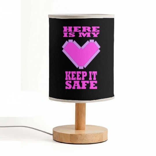 Here Is My Heart, Keep It Safe - Valentine's Day Fabric Lamps