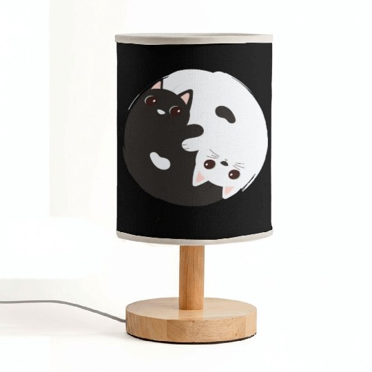 ying yang cat Fabric Lamps