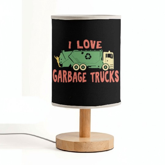 I love garbage trucks Fabric Lamps