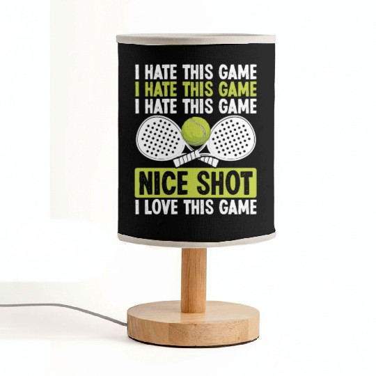 Paddle Tennis Player Match Funny Team Humor Fabric Lamps