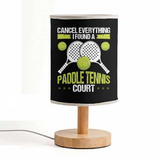 Paddle Tennis Player Match Paddle Court Balls Fabric Lamps