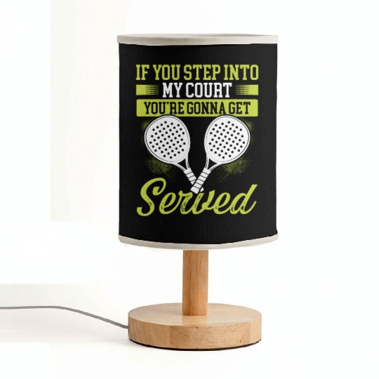 Paddle Tennis Player Match Step into my Court Fabric Lamps